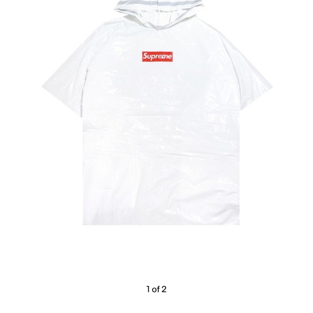 Red & White Supreme 2019 Ballpark Rain Poncho / Size: One Size / New in Pack